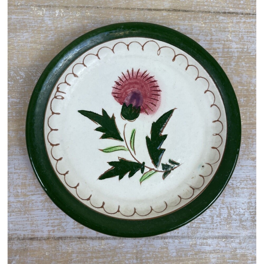 Vintage Stangl Pottery Thistle 5” Coaster Trenton NJ 3844